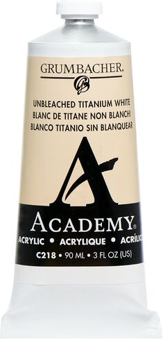 Grumbacher Academy Acrylic Paint, Gloss, 90ml/3 oz Metal Tube, Mixing White in Saudi Arabia