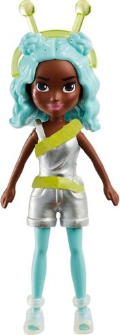 Polly Pocket Travel Toy with Two (3-Inch) Dolls & 25 Accessories, Outer Space Fashion Pack with 2 Glow-In-The-Dark Pieces in Saudi Arabia