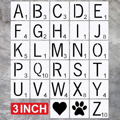 3 Inch Scrabble Letters Stencil for Painting on Wood Laser Cut Painting Stencil for Family Names& DIY Projects,Home Wall Decor in Saudi Arabia