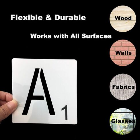 3 Inch Scrabble Letters Stencil for Painting on Wood Laser Cut Painting Stencil for Family Names& DIY Projects,Home Wall Decor in Saudi Arabia