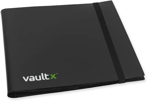 Vault X Binder - مجلد ألبوم بطاقات التداول ذو 12 جيبًا - مجلد جيب تحميل جانبي 480 لـ TCG (أسود) in Kuwait