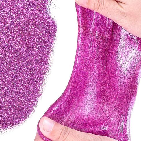 HEMOER Lavender Holographic Extra Fine Glitter Multi Purpose 100g / 3.5oz for use with Resin Arts & Crafts Wine Glass Decoration Weddings Cards Flowers Slime Cosmetic Face Eye Body Nails Skin Hair in Kuwait