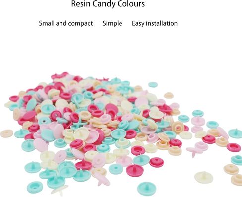 XUFAN Snaps and Snap Pliers Sets 360sets Plastic Snaps Fasteners Sets (24 Colors) T5 Plastics Snaps Buttons No-Sew Buttons Fasteners Snap Press Pliers in Kuwait