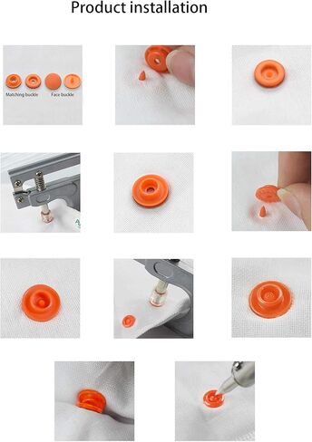 XUFAN Snaps and Snap Pliers Sets 360sets Plastic Snaps Fasteners Sets (24 Colors) T5 Plastics Snaps Buttons No-Sew Buttons Fasteners Snap Press Pliers in Kuwait