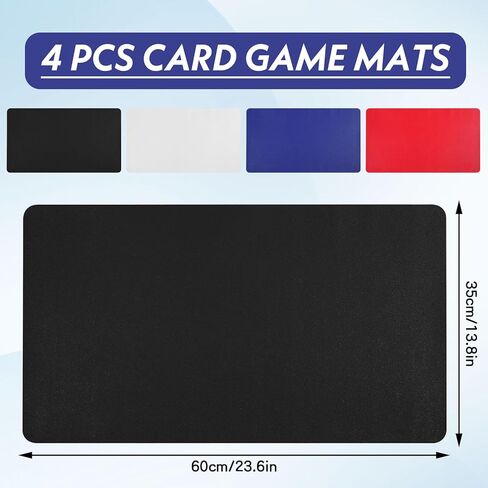 4 Pcs TCG Playmat, Card Playing Game Mat 24 x 14 Inch Large Mouse Pad Waterproof Desk Pad Textured Desk Pad Non Slip Keyboard and Mouse Pad for Laptop, Keyboard Mouse, Desk Mat in Saudi Arabia