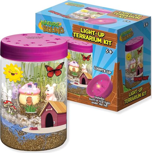مجموعة الحيوانات الأليفة المضيئة من ناتشر باوند مع إضاءة LED للأطفال - تتضمن موضوع حيوان الجرو - مجموعة العلوم والتقنية والهندسة والهندسة والرياضيات للأولاد والبنات - هدايا زراعية للزراعة للأطفال in Kuwait