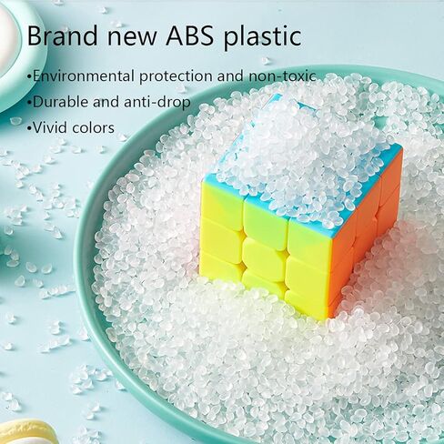 Roxenda Speed Cube Set, Speed Cube Bundle of 2x2 3x3 Megaminx Pyramid Cube and Magic Rainbow Ball Smoothly Magic Cubes Collection for Kids & Adults [5 Pack] (Stickerless) in Kuwait