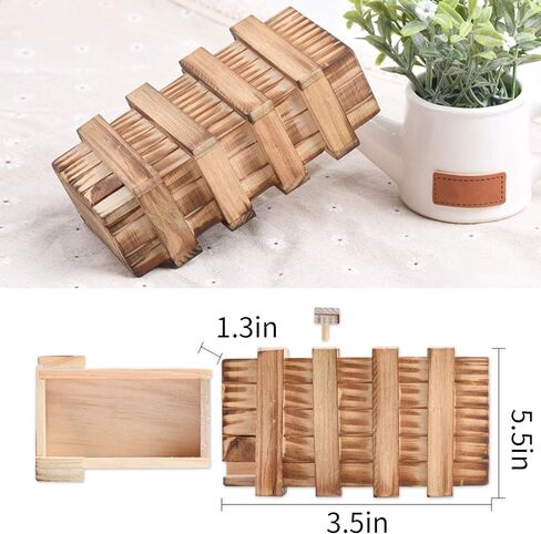 صندوق احجية سري للبالغين، حامل نقود سحري للبالغين والبطاقات ومقصورات سرية خشبية لحفظ بطاقات الهدايا، صندوق احجية ياباني، علب هدايا in Kuwait