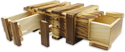 صندوق احجية سري للبالغين، حامل نقود سحري للبالغين والبطاقات ومقصورات سرية خشبية لحفظ بطاقات الهدايا، صندوق احجية ياباني، علب هدايا in Kuwait