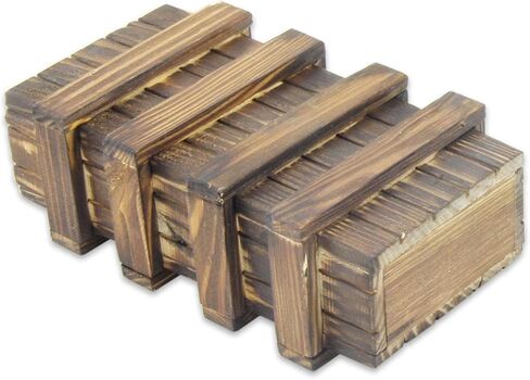 صندوق احجية سري للبالغين، حامل نقود سحري للبالغين والبطاقات ومقصورات سرية خشبية لحفظ بطاقات الهدايا، صندوق احجية ياباني، علب هدايا in Kuwait