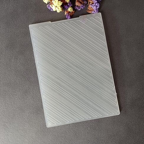 مجلدات بلاستيكية منقوشة بخلفية مخططة من AZSG لصنع البطاقات ألبوم الصور DIY سكرابوكينغ in Kuwait