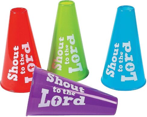 Fun Express Shout to The Lord Megaphones - 12 Pieces - Religious School Spirit and VBS Toys in Saudi Arabia