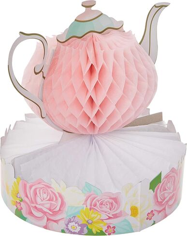 Creative Converting Floral Tea Party Centerpiece, 1 ct Multicolor, 9" x 10" in Saudi Arabia