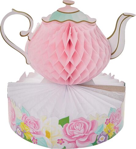 Creative Converting Floral Tea Party Centerpiece, 1 ct Multicolor, 9" x 10" in Saudi Arabia