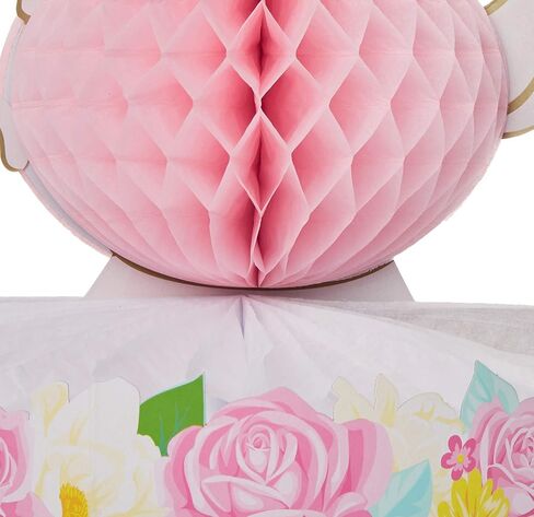 Creative Converting Floral Tea Party Centerpiece, 1 ct Multicolor, 9" x 10" in Saudi Arabia