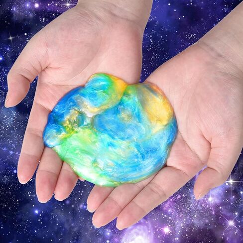 مجموعة جالاكسي بوتي سلايم مكونة من 45 قطعة من هدايا الحفلات للأطفال، تجربة لمسية وبصرية، لعبة تخفيف التوتر، ألعاب حقيبة جودي، هدايا عيد الميلاد للفتيات والأولاد in Kuwait