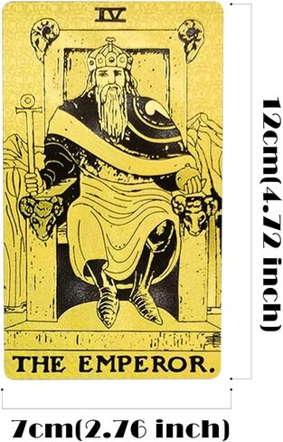 بطاقات التارو سموستارت مع دليل إرشادي، بولي كلوريد الفينيل مقاوم للماء ومضاد للتجاعيد، 78 بطاقة تاروت من رقائق الذهب مع صندوق رائع (ذهبي) in Kuwait