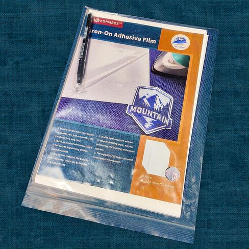 KEPAIBOS مكواة مزدوجة الجوانب على صفائح لاصقة مع دعم سهل الحديد الدائم قابل للانصهار نسيج غراء مقاس A4 مقاس 20 قطعة (خفيف الوزن M) in Kuwait