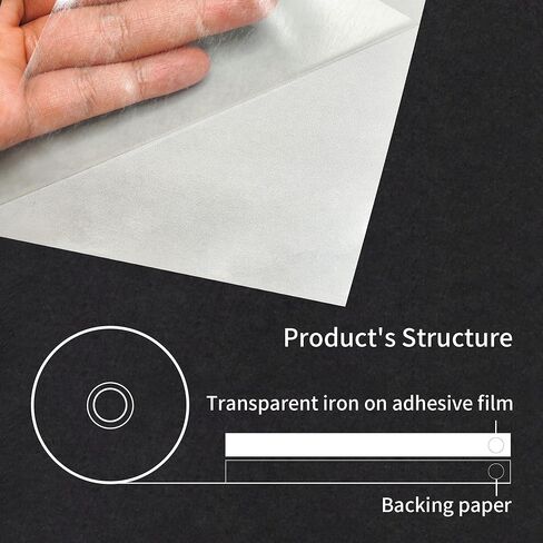 KEPAIBOS مكواة مزدوجة الجوانب على صفائح لاصقة مع دعم سهل الحديد الدائم قابل للانصهار نسيج غراء مقاس A4 مقاس 20 قطعة (خفيف الوزن M) in Kuwait