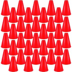 DEEKIN 36 قطعة من ملحقات الحفلات مكبر الصوت الأحمر يهتف مكبر الصوت البلاستيكي التشجيع مكبر الصوت مدير دعامة ألعاب صانع الضوضاء للحفلات المفضلة لعبة المطابقة الرياضية والأنشطة الخارجية in Kuwait