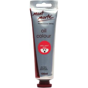 Mont Marte Oil Paint Premium, 3.4 US fl.oz (100ml) Tube,Titanium White, Heavy Body Paint, Artist Quality, Good Coverage, Excellent Tinting Strength, Ideal for Painting Canvas