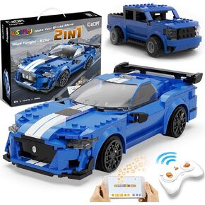 WISEPLAY Build Your Own RC Car Kit for Kids | 325-Pieces STEM Building Toys for Boys and Girls | Perfect Christmas & Birthday Gift for 6-10 Year Olds (Blue)