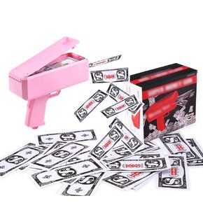 مسدس IKJNMLP Prop Gold Money Shooter الذي يبدو حقيقيًا ويمكن أن ينثر الأموال مثل المطر، مسدس أموال مزيف، مسدس نقدي مزيف، مسدس رمي أموال، مسدسات أموال للحفلات، حفلات البكالوريوس، الزفاف (وردي) in Kuwait