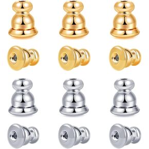 Locking Earring Backs for Studs,18k Gold Earrings Back for Studs Secure,Hypoallergenic Earring Backs Apply to Earring Backs for Droopy Ears (6 Pairs) in Kuwait