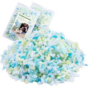SOCNITC 300g Shredded Foam Fill Bean Bag Filler Foam Shredded Memory Foam Filling for Stuffing, Bean Bag Chair, Pillow, Chairs, Arts Crafts, Multi Color and Shape in Kuwait