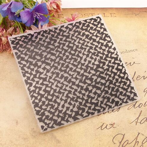 PUPUZAO Plastic Embossing Folder (6''x6'' | Impression Pattern) Paper Crafts Plastic Textured Impressions for Card Making Scrapbooking in Saudi Arabia