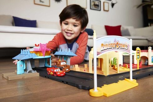 Disney Cars Toys On The Road Toys, Playset with 2 Toy Cars and Light-Up Countdown, Features Lightning McQueen and Mater Truck in Saudi Arabia