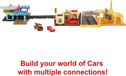 Disney Cars Toys On The Road Toys, Playset with 2 Toy Cars and Light-Up Countdown, Features Lightning McQueen and Mater Truck in Saudi Arabia
