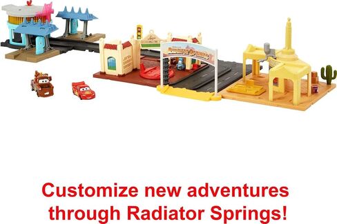 Disney Cars Toys On The Road Toys, Playset with 2 Toy Cars and Light-Up Countdown, Features Lightning McQueen and Mater Truck in Saudi Arabia