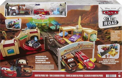 Disney Cars Toys On The Road Toys, Playset with 2 Toy Cars and Light-Up Countdown, Features Lightning McQueen and Mater Truck in Saudi Arabia