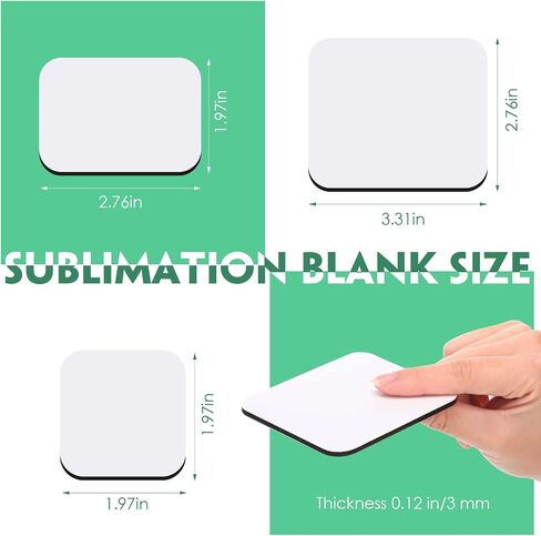 Xuhal 60 Pcs Sublimation Magnet Blanks Sublimation Blank Refrigerator Magnets Products for Kitchen Microwave Oven Office Decor, with 30 Pcs Square Blanks and 30 Pcs Fridge Magnets, 3 Sizes in Saudi Arabia