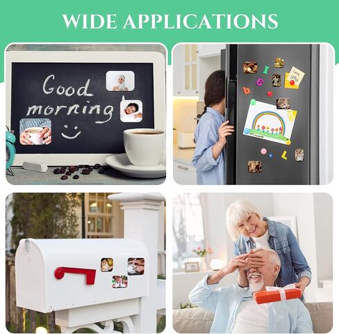 Xuhal 60 Pcs Sublimation Magnet Blanks Sublimation Blank Refrigerator Magnets Products for Kitchen Microwave Oven Office Decor, with 30 Pcs Square Blanks and 30 Pcs Fridge Magnets, 3 Sizes in Saudi Arabia