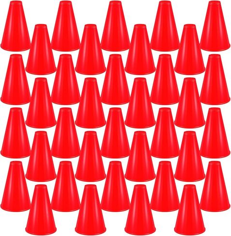 DEEKIN 36 قطعة من ملحقات الحفلات مكبر الصوت الأحمر يهتف مكبر الصوت البلاستيكي التشجيع مكبر الصوت مدير دعامة ألعاب صانع الضوضاء للحفلات المفضلة لعبة المطابقة الرياضية والأنشطة الخارجية in Kuwait