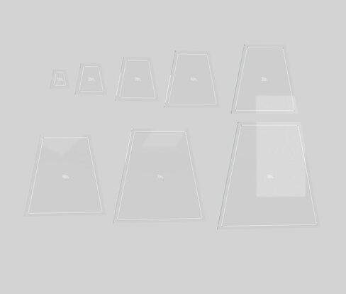 مجموعة قوالب درزات لمكعبات البهلوان، 20.32 سم، 17.78 سم، 15.24 سم، 10.16 سم، 7.62 سم، 2.54 سم مع 1/4 بوصة in Kuwait