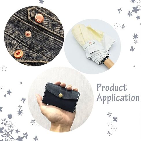 Noyin المفاجئة السحابات 10mm زر المفاجئة الصحافة الأزرار المفاجئة برشام أزرار بوبرس المفاجئة السحابات للملابس الجلدية الجينز سترات أساور أكياس 2/5 '' 10 مجموعة (ذهبي وردي) in Kuwait