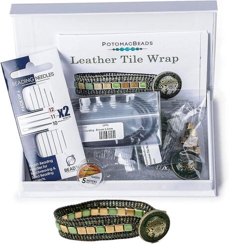 مجموعة صنع سوار خرز ملفوف من الجلد - تتضمن المواد التي تحتاجها للمسة النهائية! in Kuwait