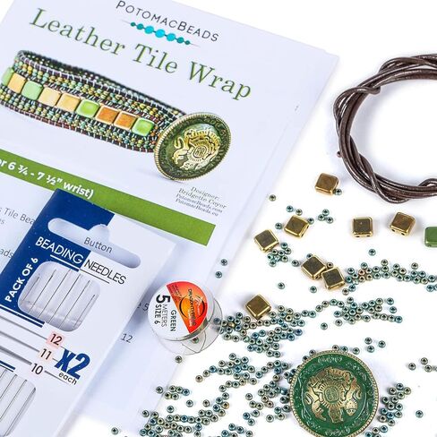 مجموعة صنع سوار خرز ملفوف من الجلد - تتضمن المواد التي تحتاجها للمسة النهائية! in Kuwait