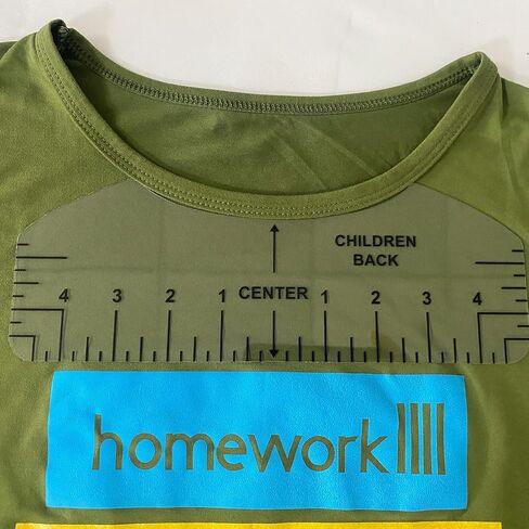 KISSWILL 9 Pcs Transparent Tshirt-Ruler Guide for Vinyl Alignment, Tshirt-Ruler for Heat Press, Tshirt-Rulers to Center Vinyl for Children Youth Adult, Measuring Front & Back in Kuwait