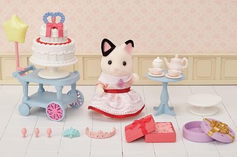 Calico Critters Tuxedo Cat Girl's Party Time Playset, Dollhouse Playset with Figure and Accessories in Saudi Arabia