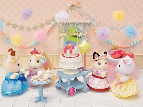 Calico Critters Tuxedo Cat Girl's Party Time Playset, Dollhouse Playset with Figure and Accessories in Saudi Arabia