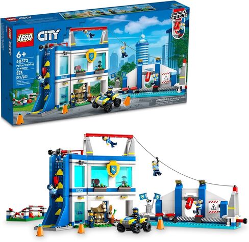 LEGO City Police Training Academy 60372, Station Playset with Obstacle Course, Horse Figure, Quad Bike Toy and 6 Officer Minifigures, for Kids Ages 6 Plus in Saudi Arabia
