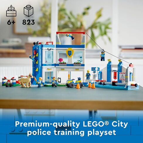 LEGO City Police Training Academy 60372, Station Playset with Obstacle Course, Horse Figure, Quad Bike Toy and 6 Officer Minifigures, for Kids Ages 6 Plus in Saudi Arabia