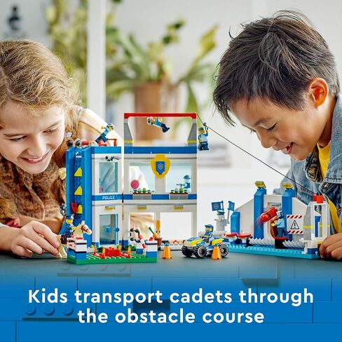 LEGO City Police Training Academy 60372, Station Playset with Obstacle Course, Horse Figure, Quad Bike Toy and 6 Officer Minifigures, for Kids Ages 6 Plus in Saudi Arabia