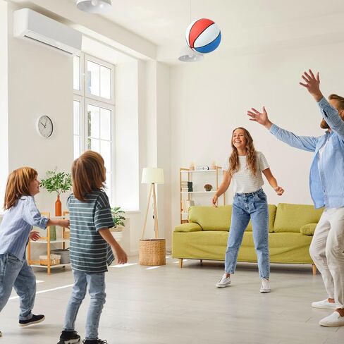 Vinsot 6 Pack Mini Basketballs with Pump Red, White and Blue Mini Basketball Set for Indoor, Outdoor, Pool Parties, Small Hoops Basketball Game Party Favors (7 Inch, Size 3) in Saudi Arabia