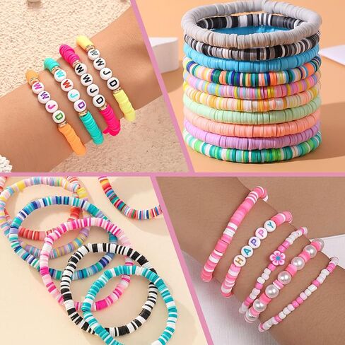 Long tiantian 17000pcs 2mm Glass Seed Beads for Bracelet Making Kit,Tiny Waist Beads Kit with Letter Beads and Elastic String, Small Beads Friendship Jewelry Making Kit, DIY Art Craft Girls Gifts in Kuwait