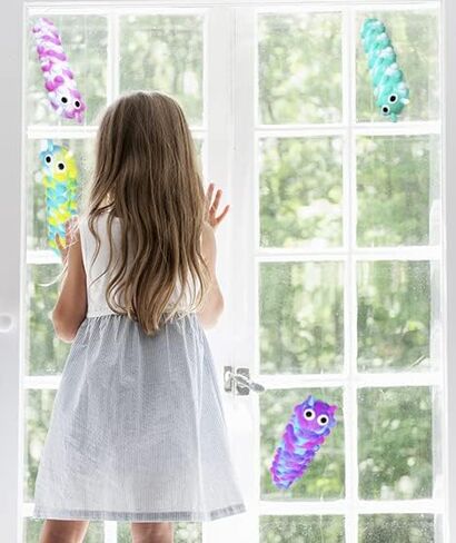 KINIA Squidopop Pop It Baby Toddler Suction Bath Toys Child Fidget Sensory Toy Caterpillar Animal Fidgets (4 Pack, Pop It Squidopop) in Kuwait